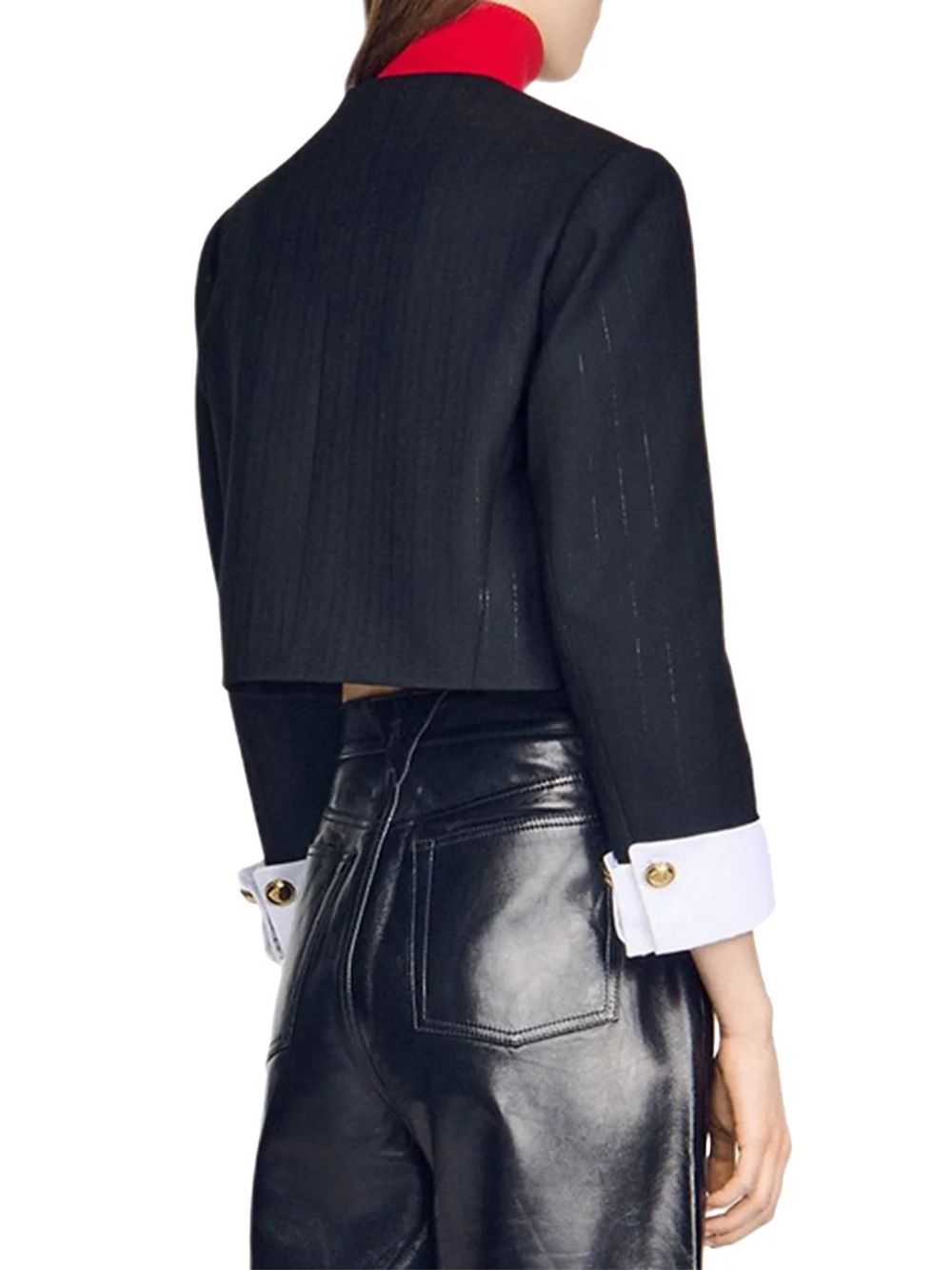 Cropped Stripe Jacket - OWNCI