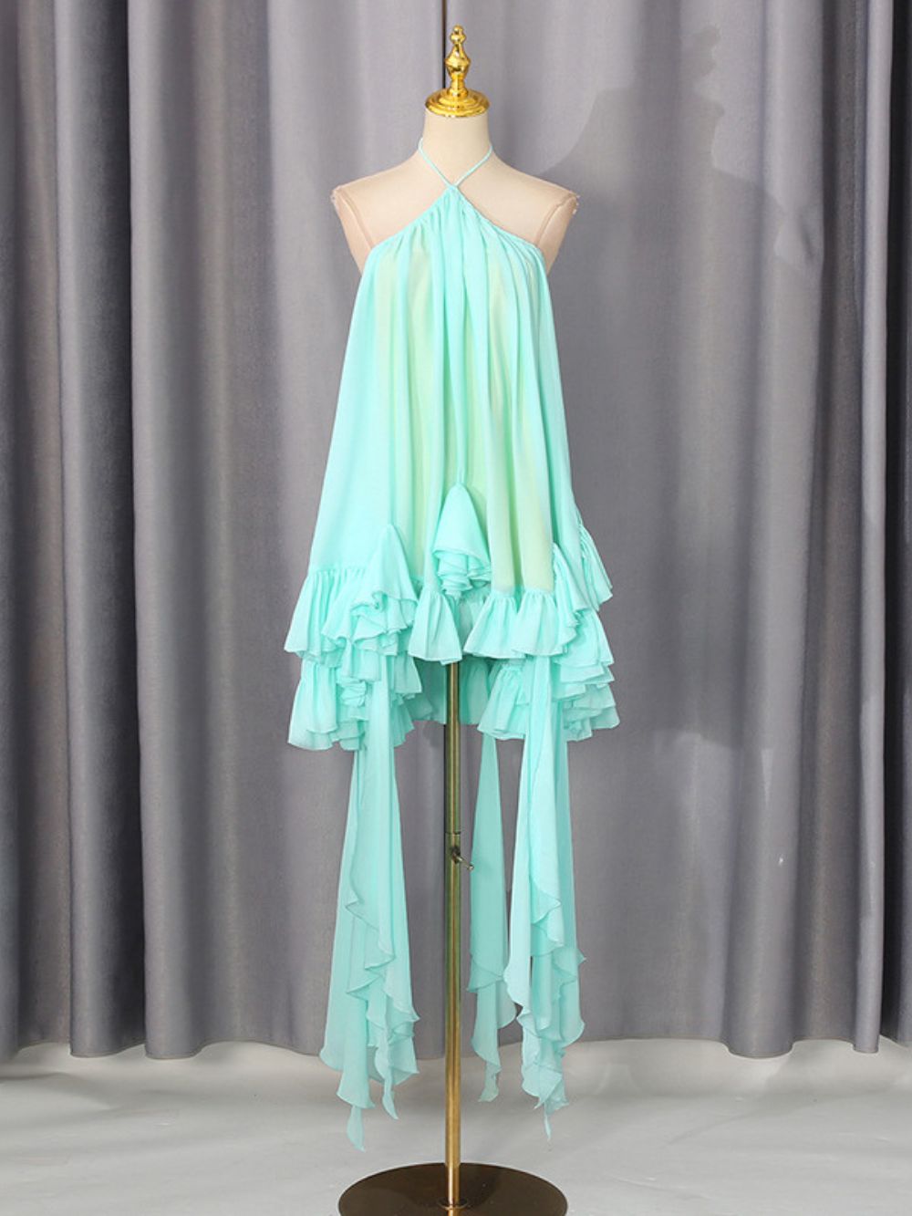 Heskian Halterneck Ruffle Mini Dress - OWNCI Heskian Halterneck Ruffle Mini Dress - OWNCI