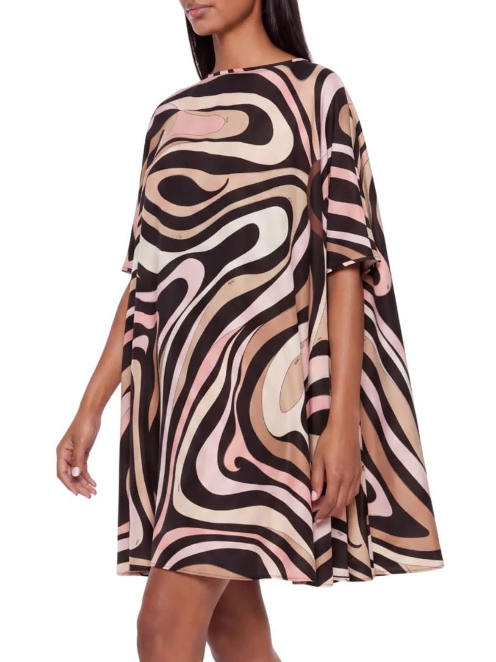 Hylora Raglan Sleeve Printed Mini Dress - OWNCI Hylora Raglan Sleeve Printed Mini Dress - OWNCI