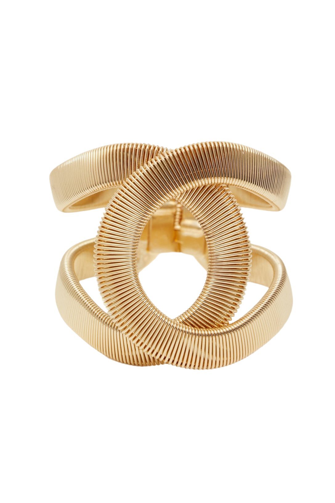 Twisted Ribbed Texture Gold Open Cuff Bangle Bracelet - OWNCI Twisted Ribbed Texture Gold Open Cuff Bangle Bracelet - OWNCI