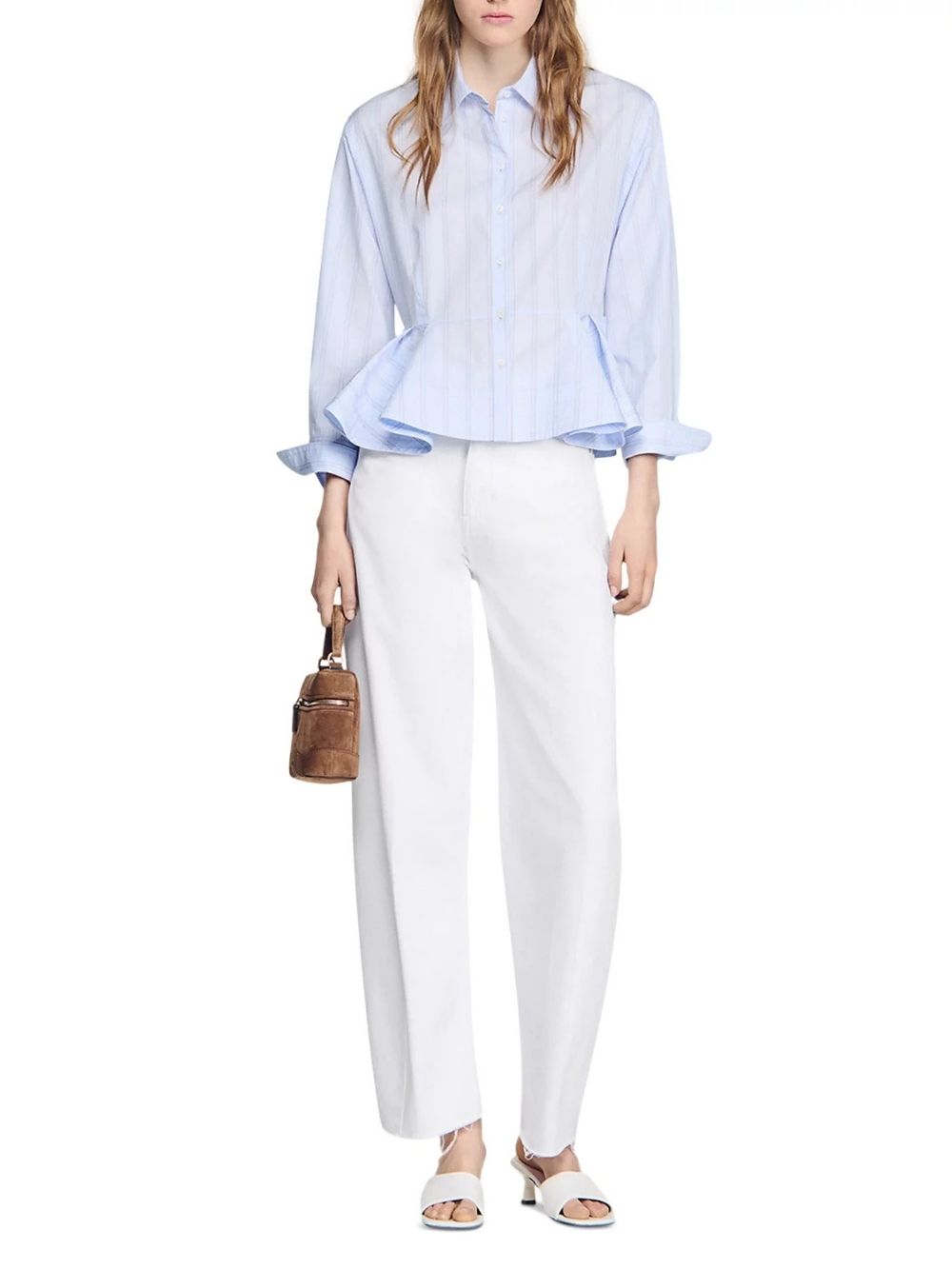 Striped Peplum Shirt - OWNCI Striped Peplum Shirt - OWNCI