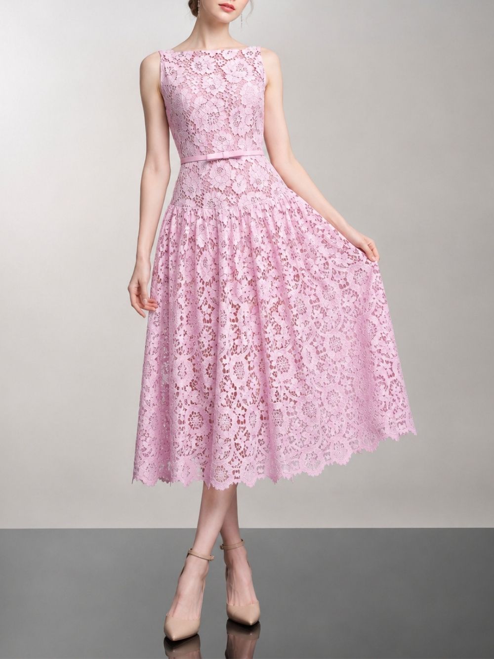 Margaux Lace Midi Dress - OWNCI
