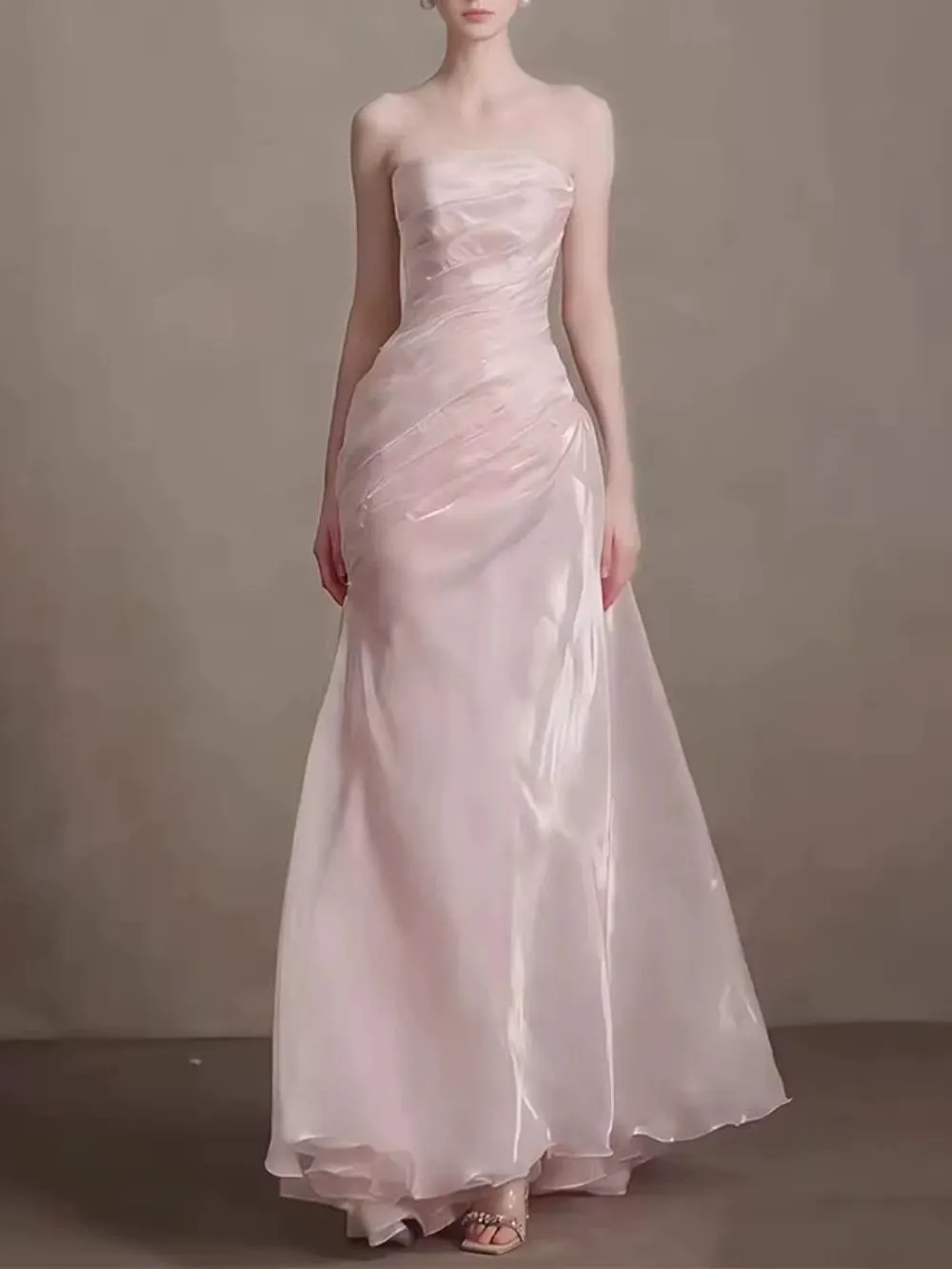Masashi Pink Strapless Maxi Dress - OWNCI Masashi Pink Strapless Maxi Dress - OWNCI