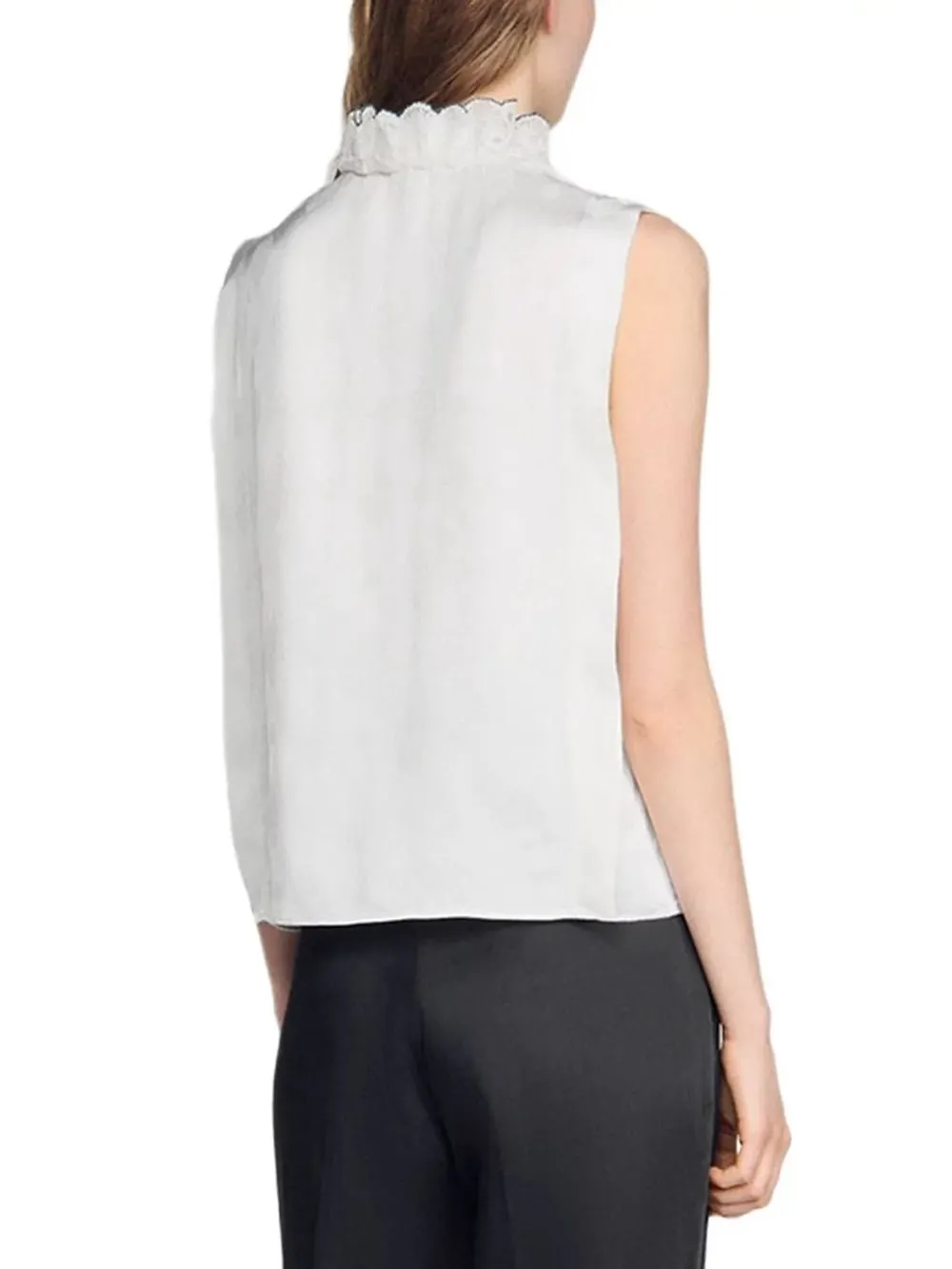 Contrast Ruffle Shirt - OWNCI
