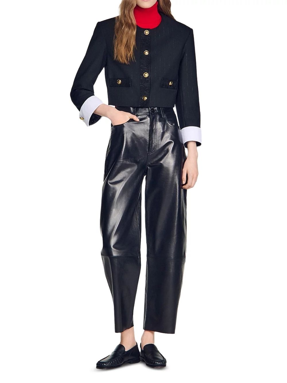 Cropped Stripe Jacket - OWNCI Cropped Stripe Jacket - OWNCI