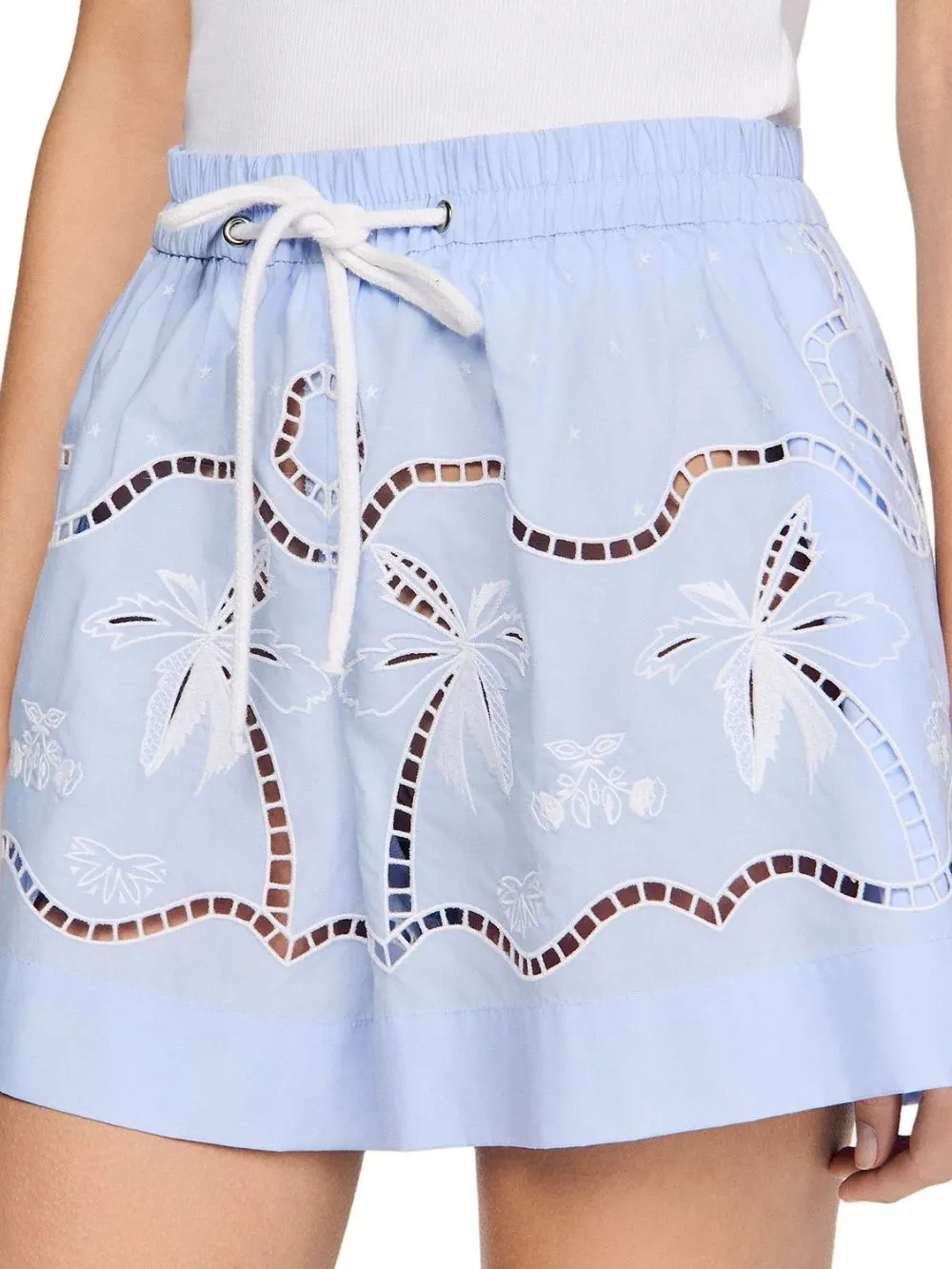 Noam Embroidered Cotton Shorts - OWNCI Noam Embroidered Cotton Shorts - OWNCI