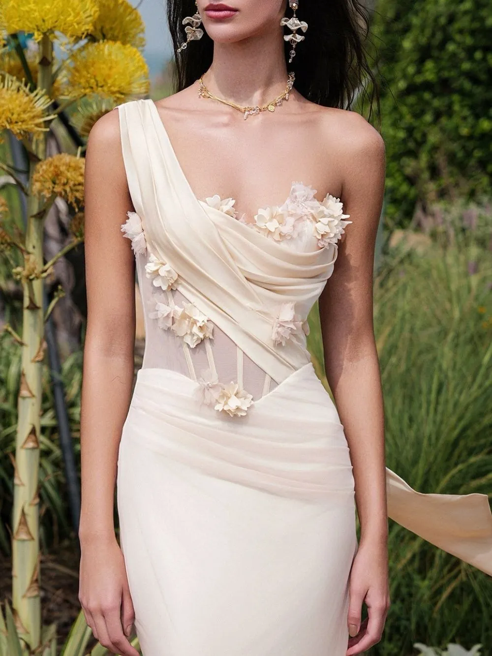 Mariam Corset Flower Maxi Dress - OWNCI Mariam Corset Flower Maxi Dress - OWNCI