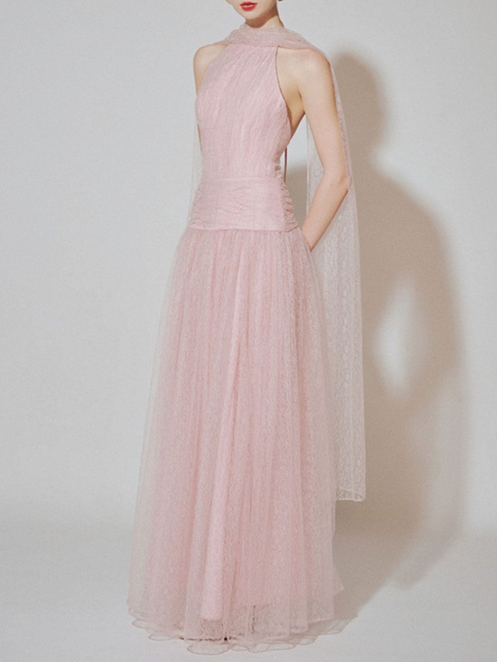 Marcela Halter Mesh Maxi Dress - OWNCI Marcela Halter Mesh Maxi Dress - OWNCI