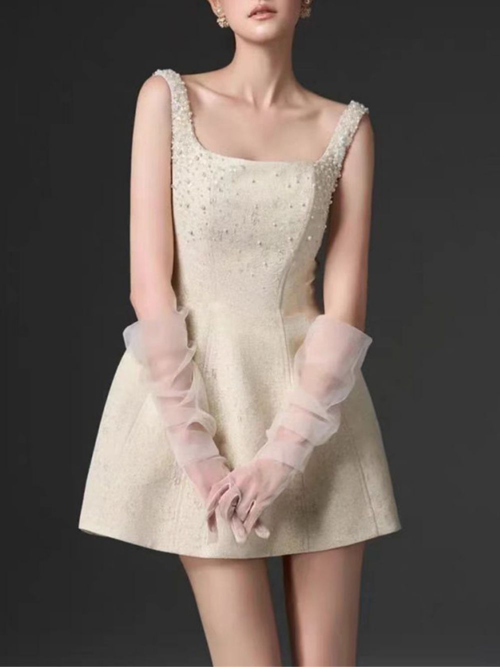 Manaba Beaded Mini Dress - OWNCI