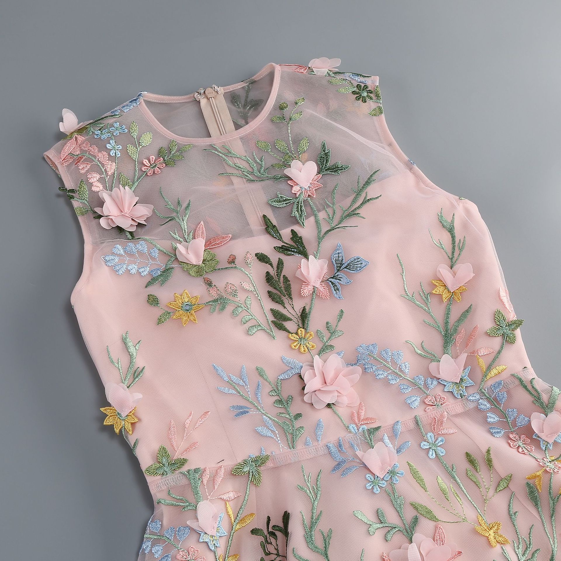 Marni Pink Flower Embellished Midi Dress - OWNCI Marni Pink Flower Embellished Midi Dress - OWNCI