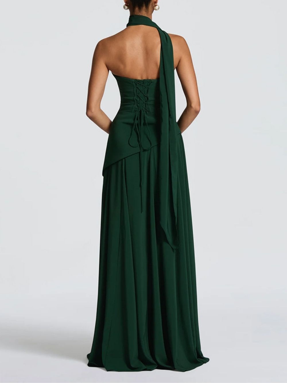 Materia Green Strapless Maxi Dress - OWNCI