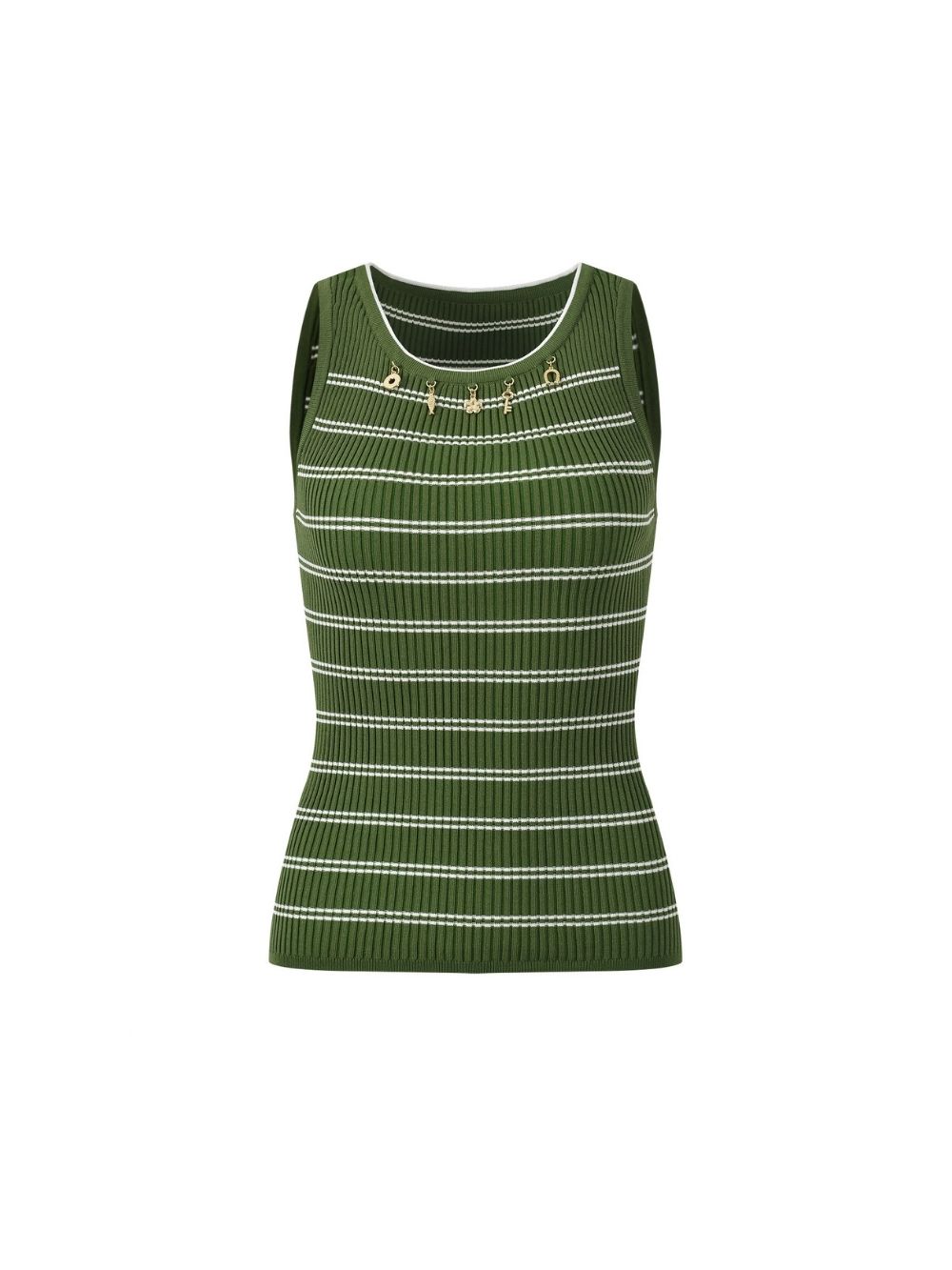 Striped Tassel Trims Vest Top - OWNCI Striped Tassel Trims Vest Top - OWNCI