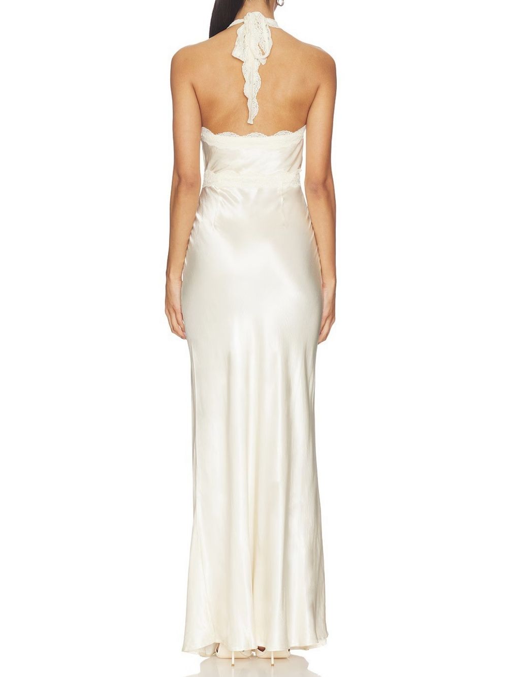 Maricruz White Halter Maxi Dress - OWNCI