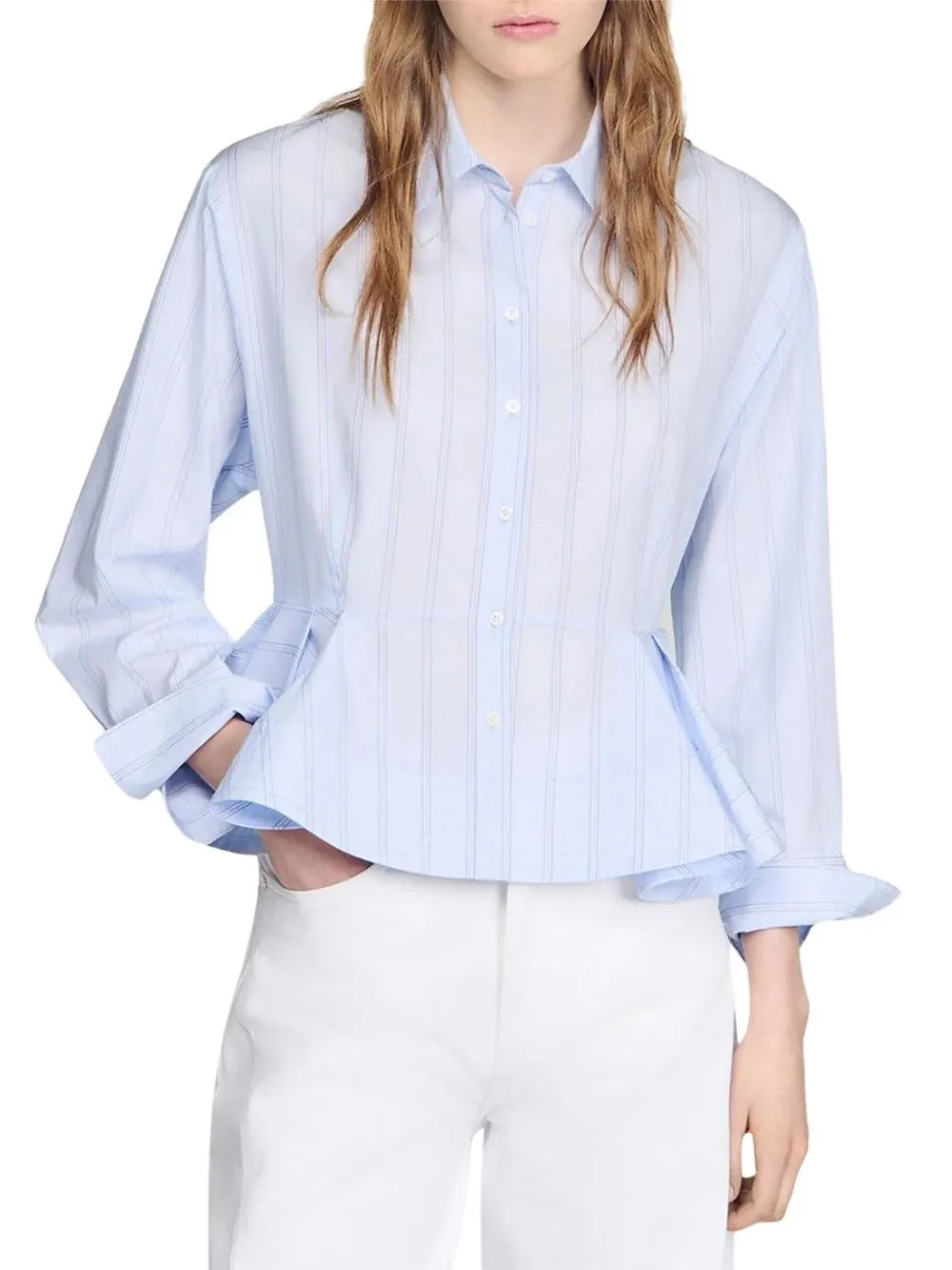 Striped Peplum Shirt - OWNCI Striped Peplum Shirt - OWNCI