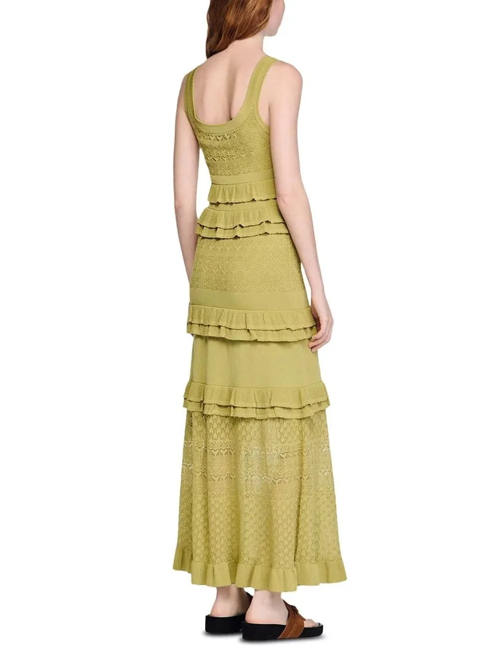 Ruffled Knit Maxi Dress - OWNCI