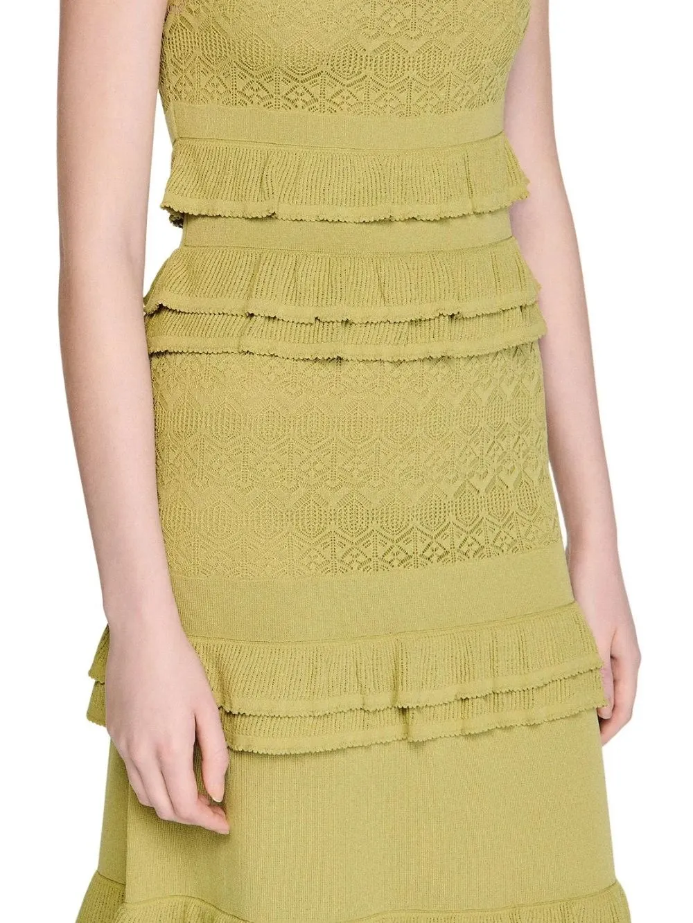 Ruffled Knit Maxi Dress - OWNCI Ruffled Knit Maxi Dress - OWNCI