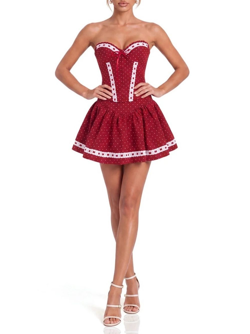 Brelvok Strapless Dot Skirt Set - OWNCI