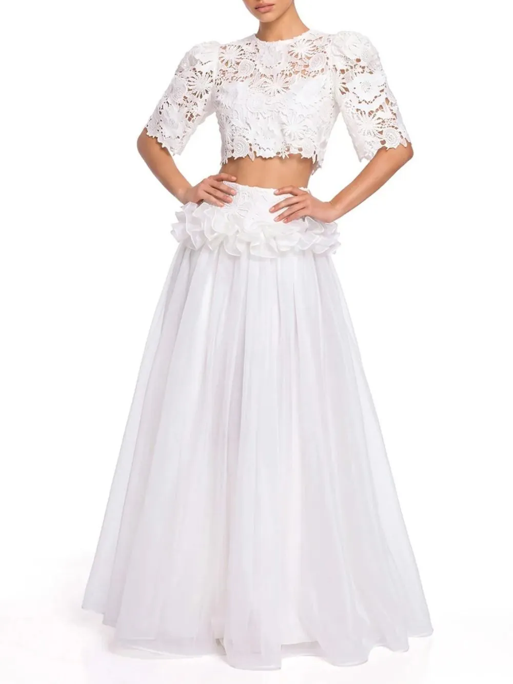 Valdrek Short Sleeve Flower Skirt Set - OWNCI Valdrek Short Sleeve Flower Skirt Set - OWNCI