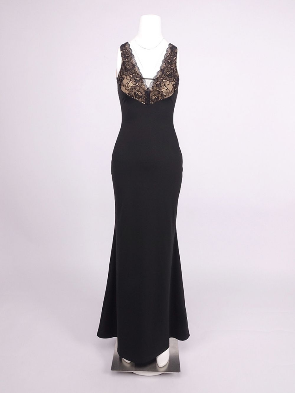 Marci Black V-Neck Lace Maxi Dress - OWNCI Marci Black V-Neck Lace Maxi Dress - OWNCI