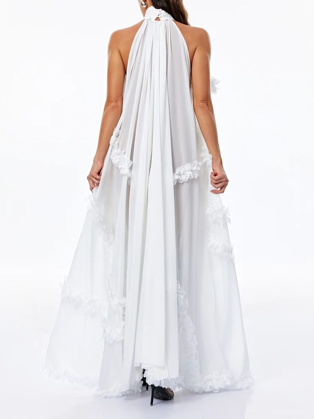 Wavelle High Neck Split Maxi Dress - OWNCI