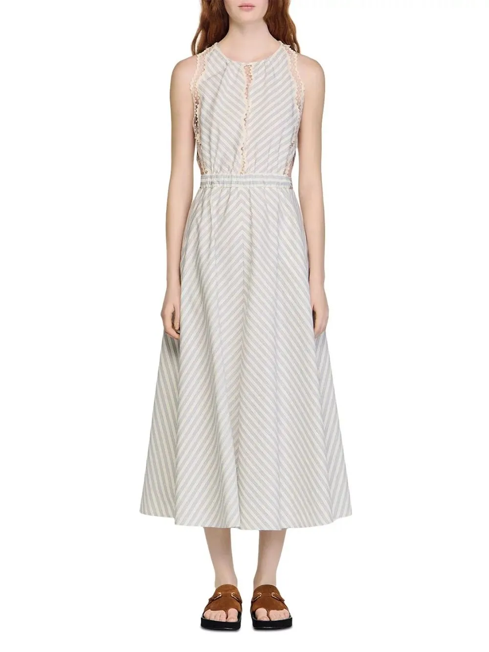 Striped Cotton Maxi Dress - OWNCI Striped Cotton Maxi Dress - OWNCI