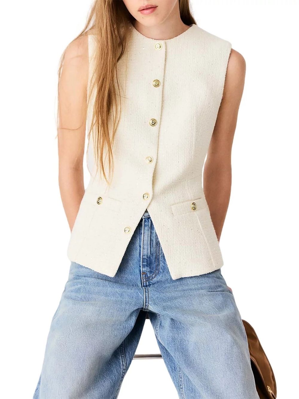 Sleeveless Tweed Waistcoat - OWNCI Sleeveless Tweed Waistcoat - OWNCI