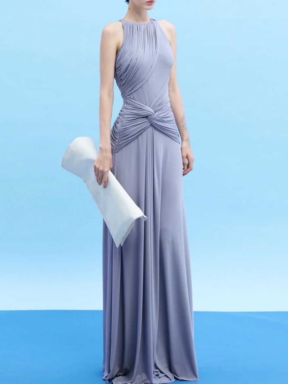Marquetta Purple Ruched Maxi Dress - OWNCI Marquetta Purple Ruched Maxi Dress - OWNCI