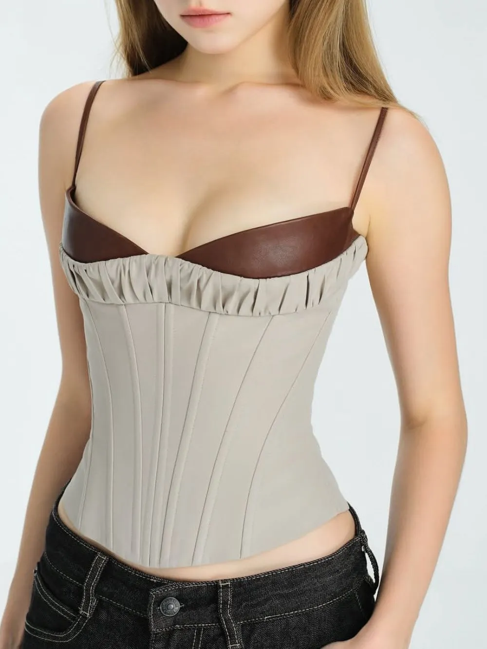 Maryanna Spaghetti Corset Top - OWNCI Maryanna Spaghetti Corset Top - OWNCI