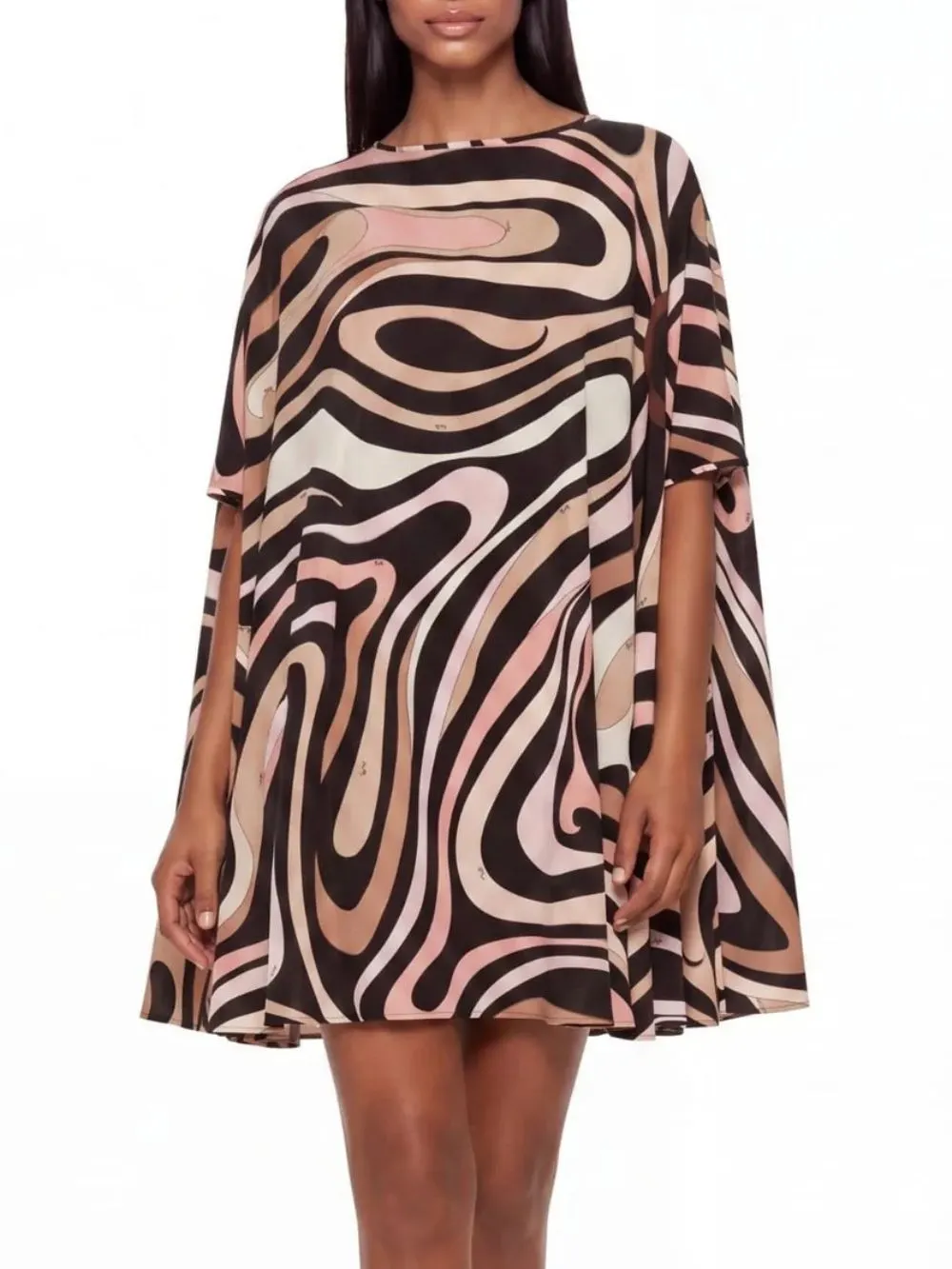 Hylora Raglan Sleeve Printed Mini Dress - OWNCI Hylora Raglan Sleeve Printed Mini Dress - OWNCI