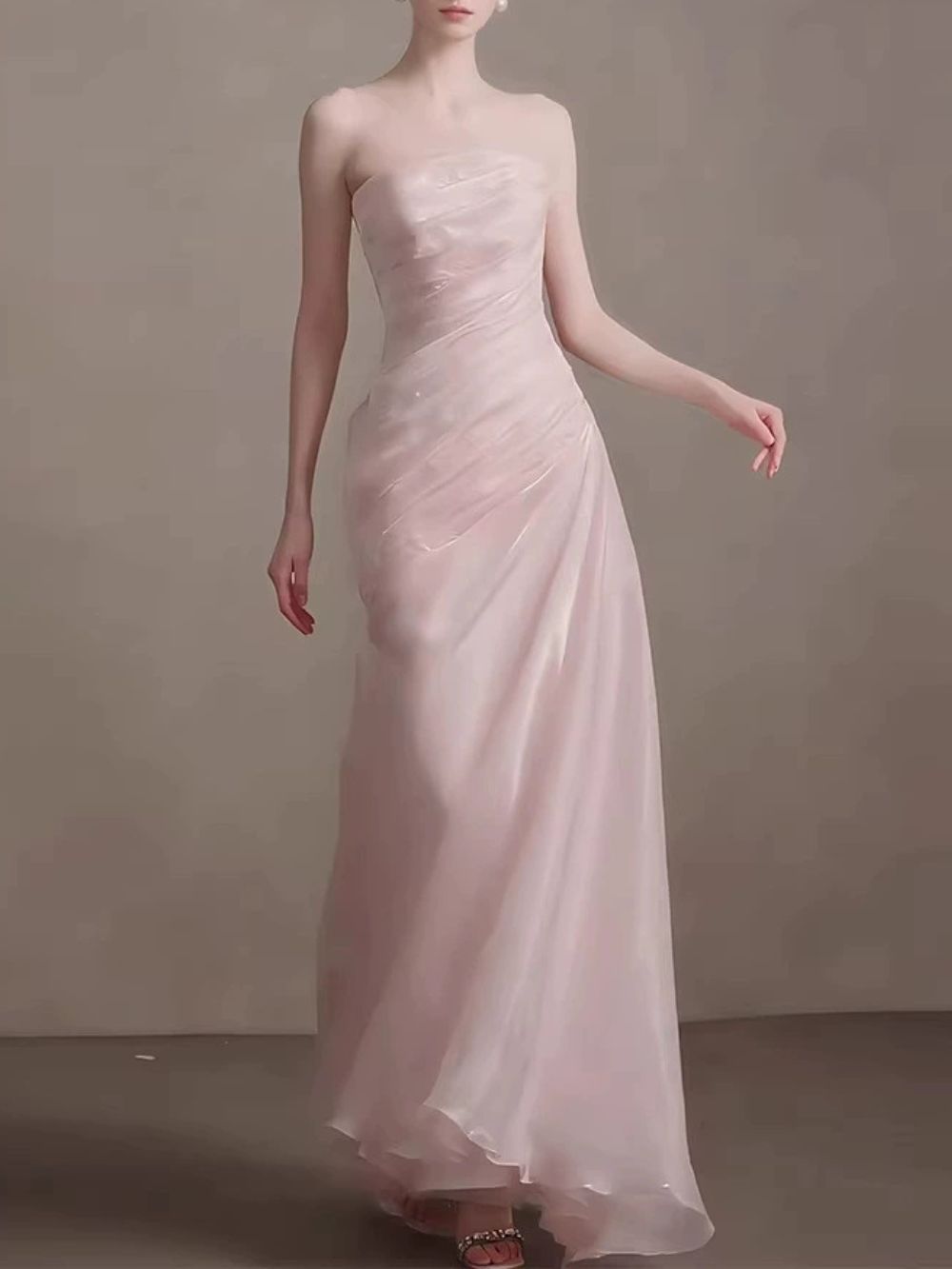 Masashi Pink Strapless Maxi Dress - OWNCI