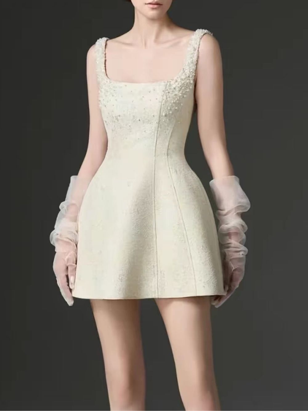 Manaba Beaded Mini Dress - OWNCI Manaba Beaded Mini Dress - OWNCI