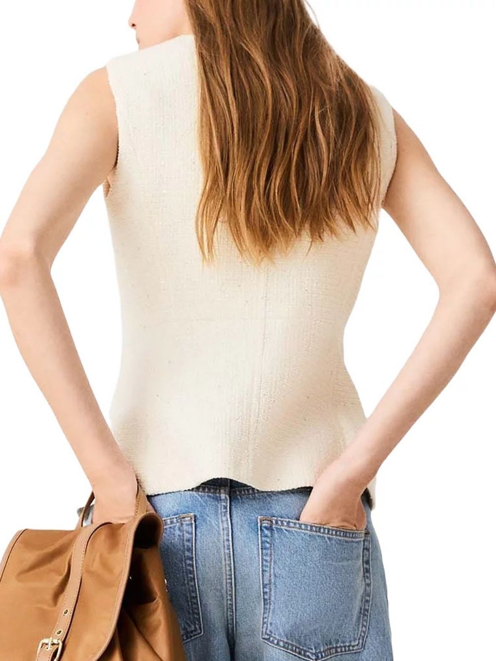 Sleeveless Tweed Waistcoat - OWNCI