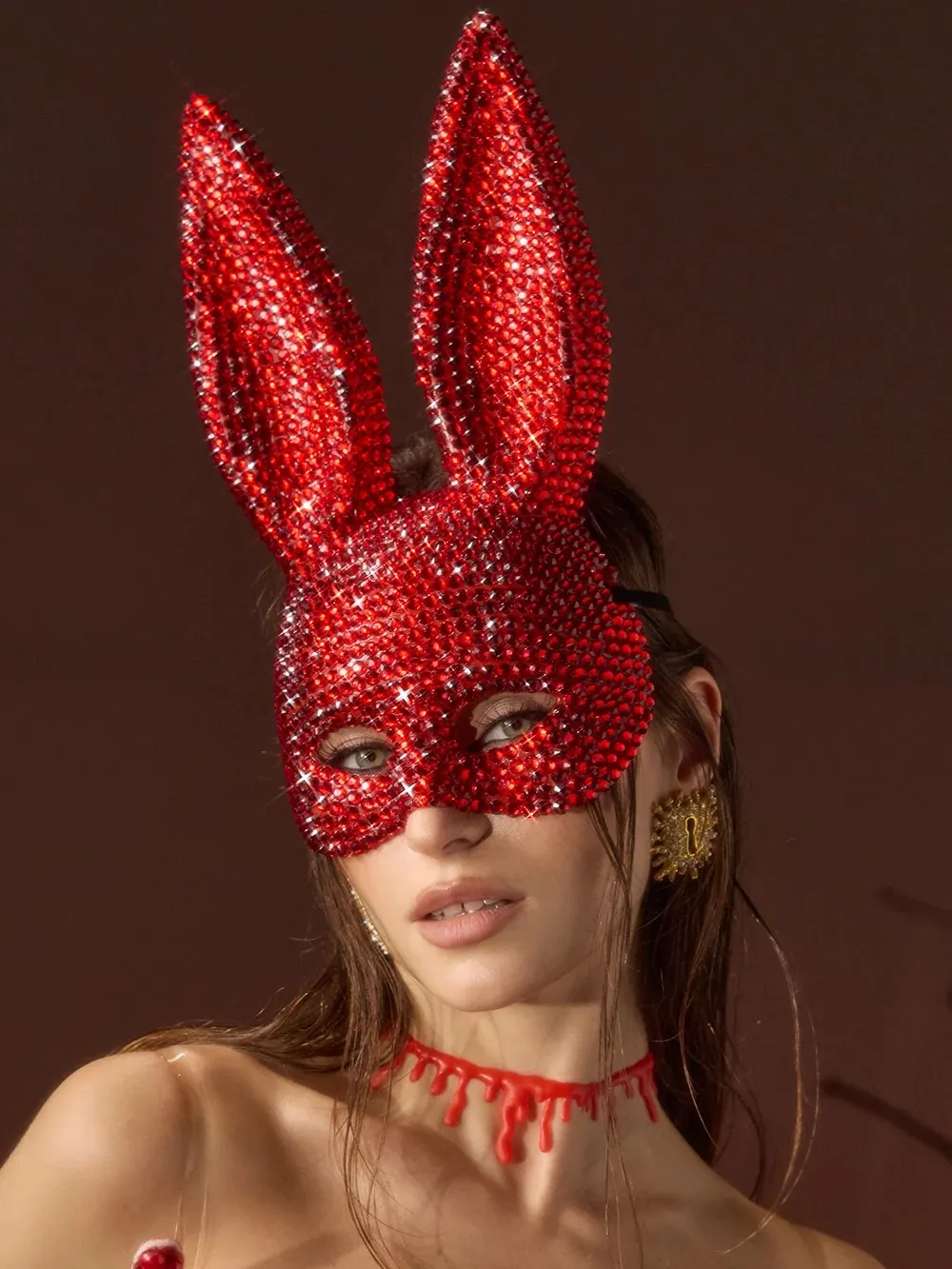 Glaucia Rhinestone Bunny Mask - OWNCI Glaucia Rhinestone Bunny Mask - OWNCI