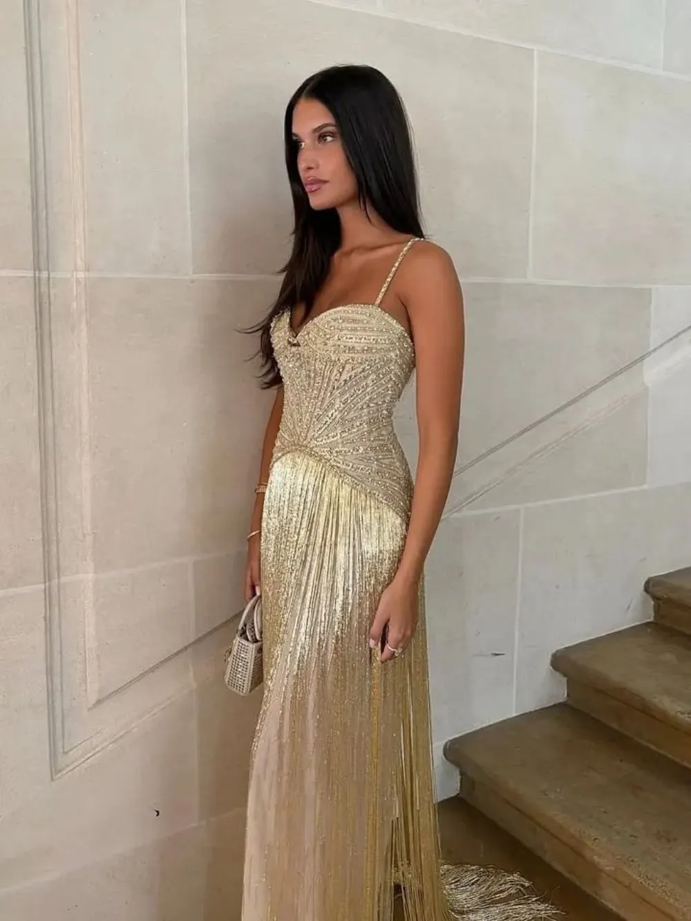 Mary Embellished Tassel Maxi Dress - OWNCI
