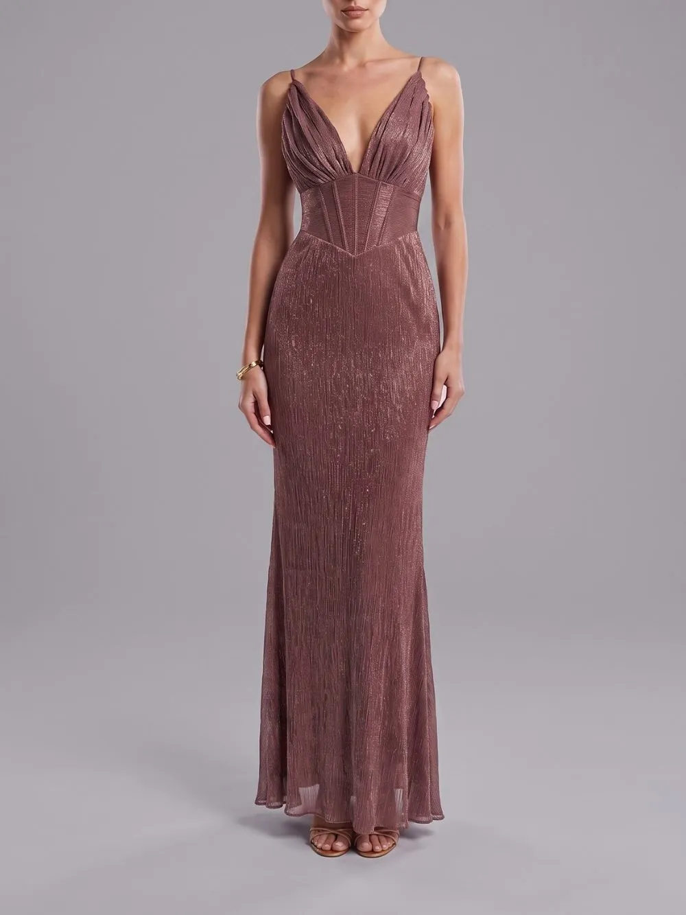 Millee Spaghetti Corset Maxi Dress - OWNCI