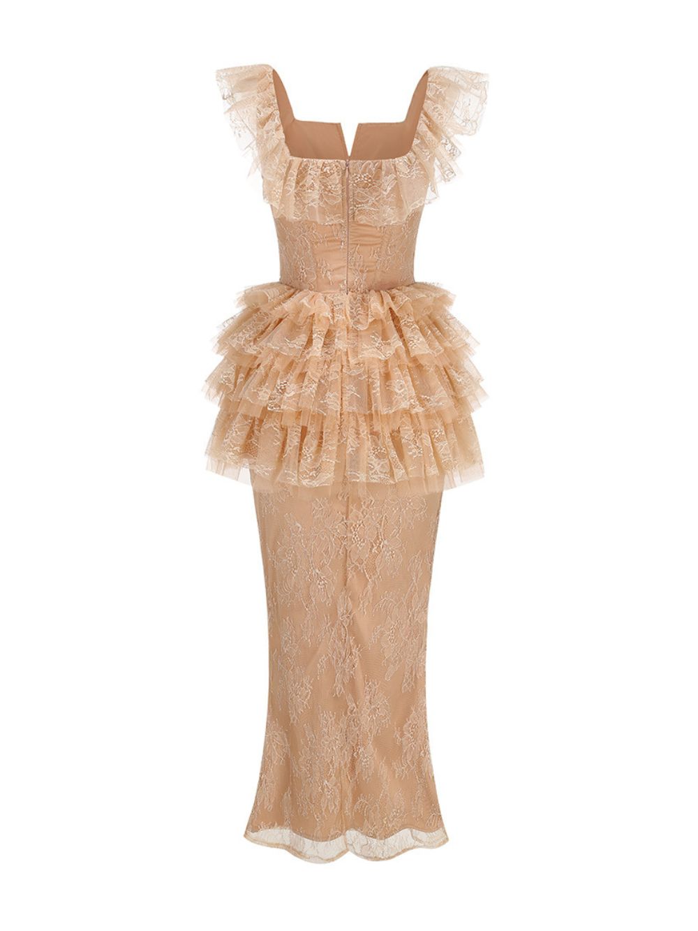 Ruffle Lace Maxi Dress Set - OWNCI Ruffle Lace Maxi Dress Set - OWNCI