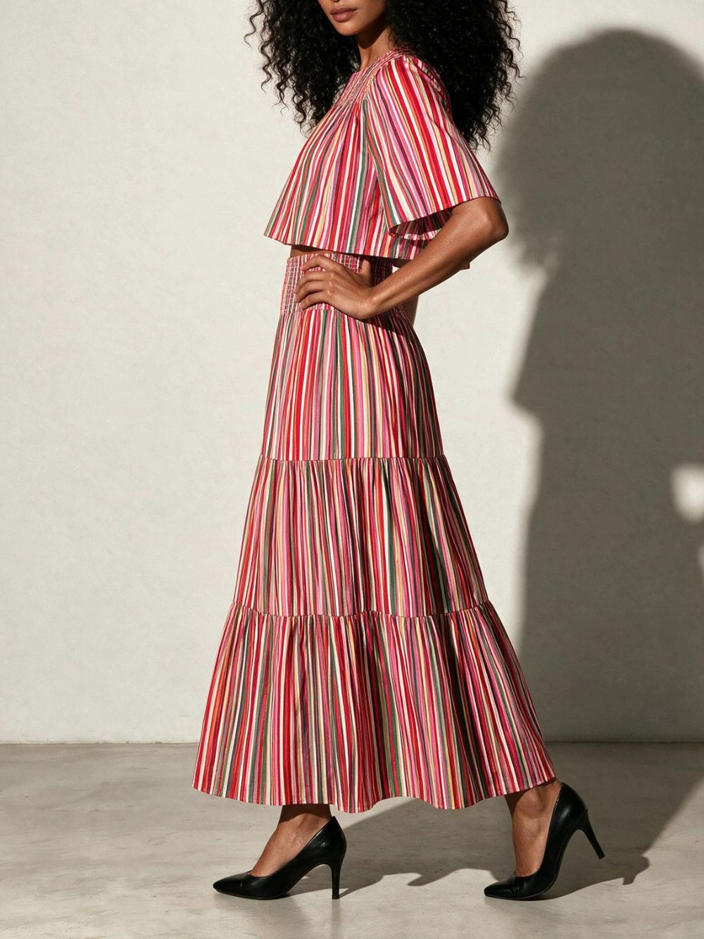 Melisa Stripe Two-Piece Set - OWNCI