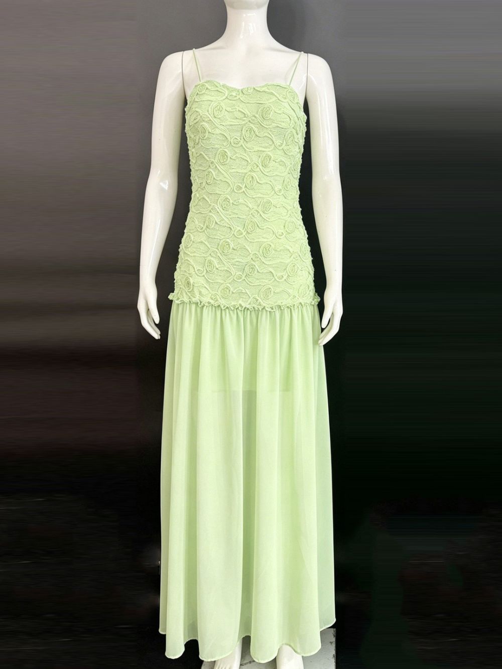 A-Line With Fitted Drop-Waist Bodice Gown - OWNCI A-Line With Fitted Drop-Waist Bodice Gown - OWNCI