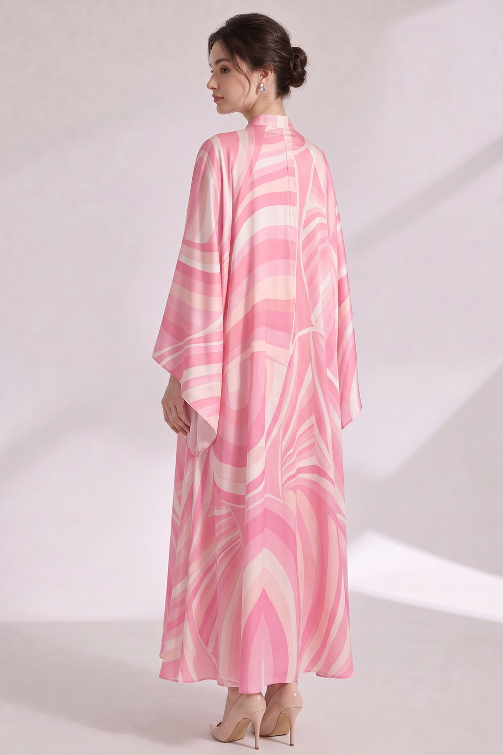 Pink Psychedelic Swirl Kaftan Dress - OWNCI Pink Psychedelic Swirl Kaftan Dress - OWNCI