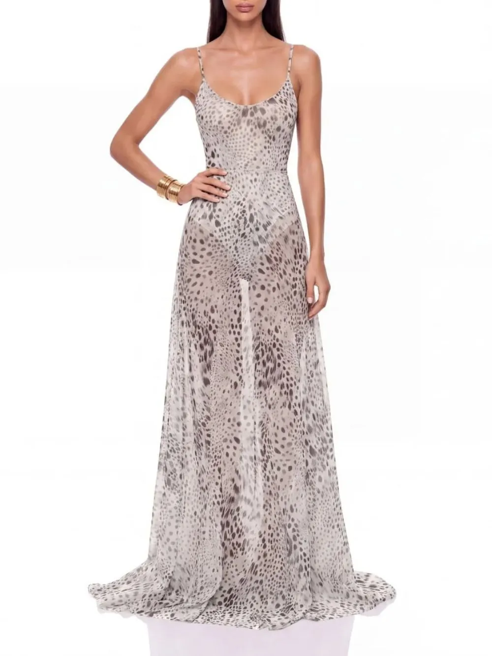Loxven Spaghetti Leopard Maxi Dress - OWNCI Loxven Spaghetti Leopard Maxi Dress - OWNCI