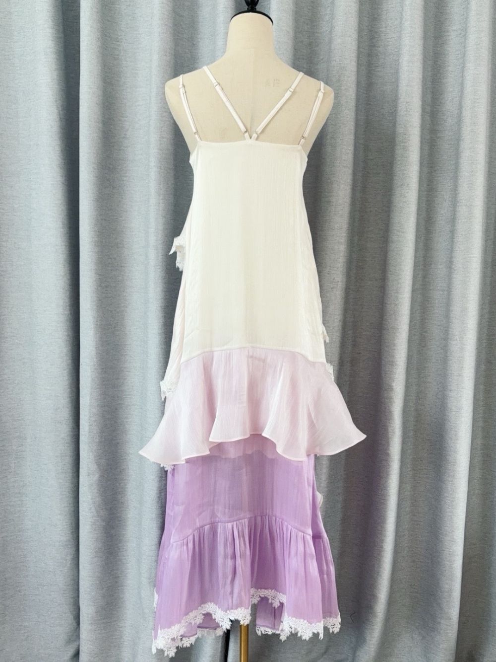 Maude Purple Spaghetti Lace Layered Maxi Dress - OWNCI Maude Purple Spaghetti Lace Layered Maxi Dress - OWNCI