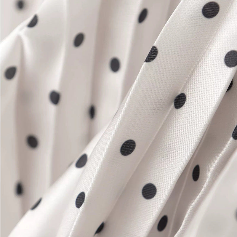 Polka Dot Ruffle Sleeve Midi Dress - OWNCI Polka Dot Ruffle Sleeve Midi Dress - OWNCI