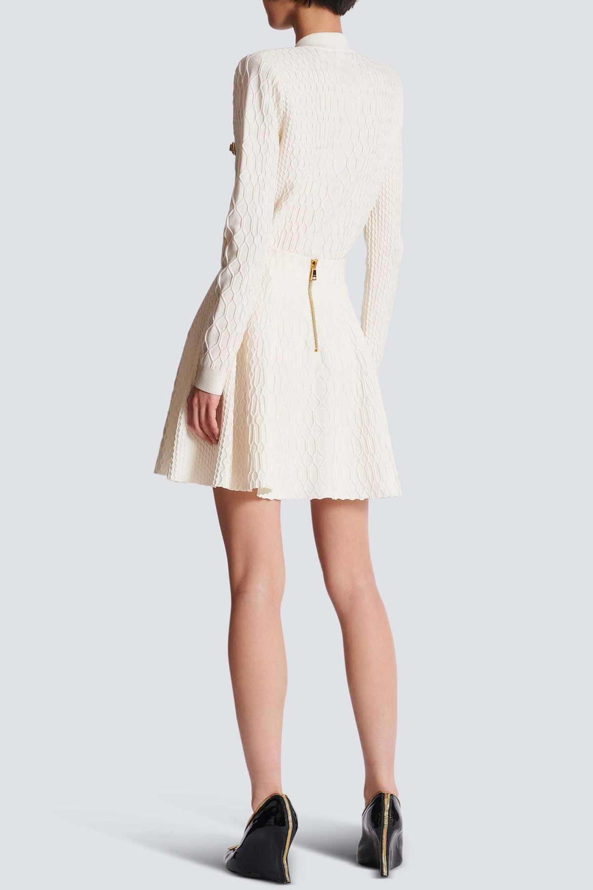 Kabin Crocodile Knit Top – White - OWNCI