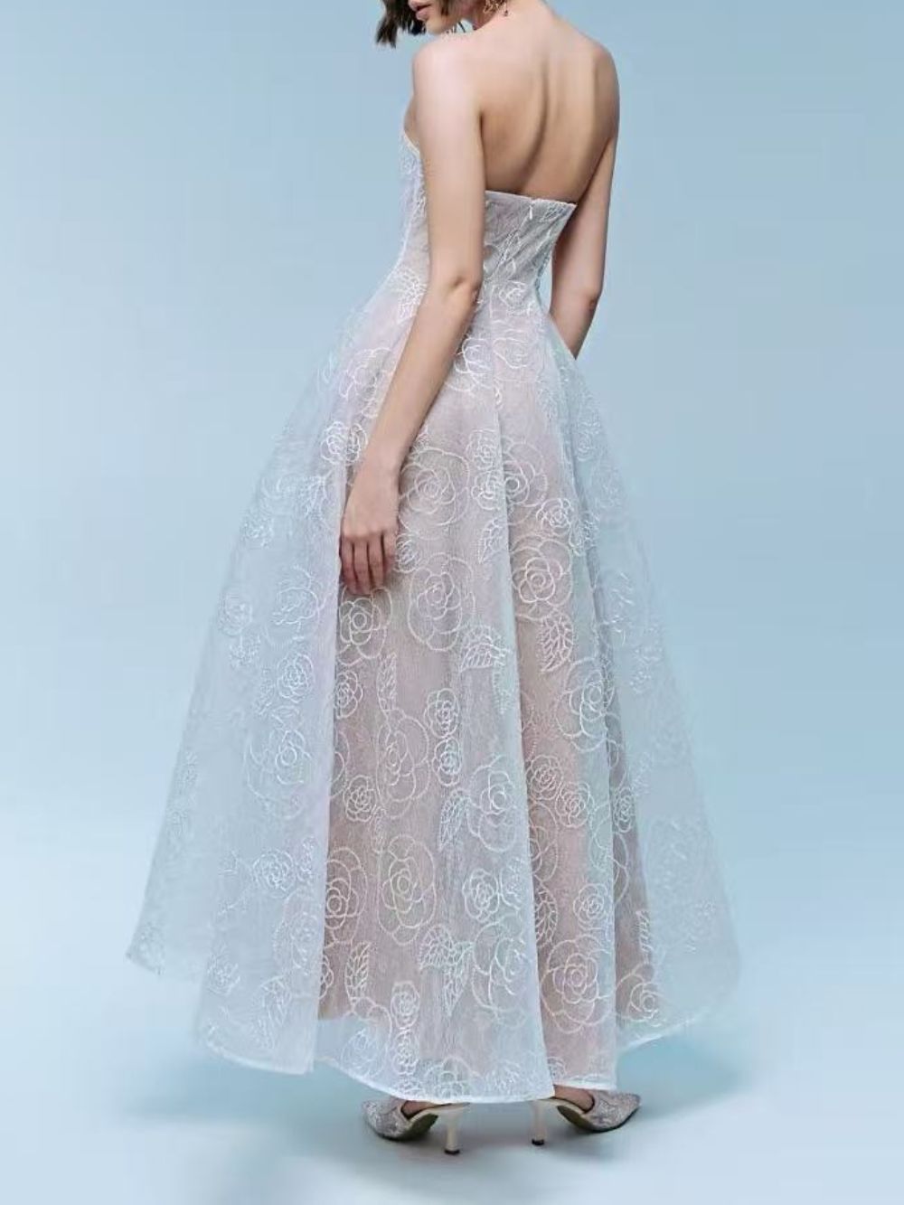 Milia Strapless Lace Midi Dress - OWNCI Milia Strapless Lace Midi Dress - OWNCI