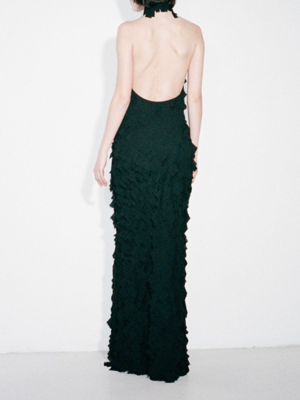 Melba Black Halter Maxi Dress - OWNCI