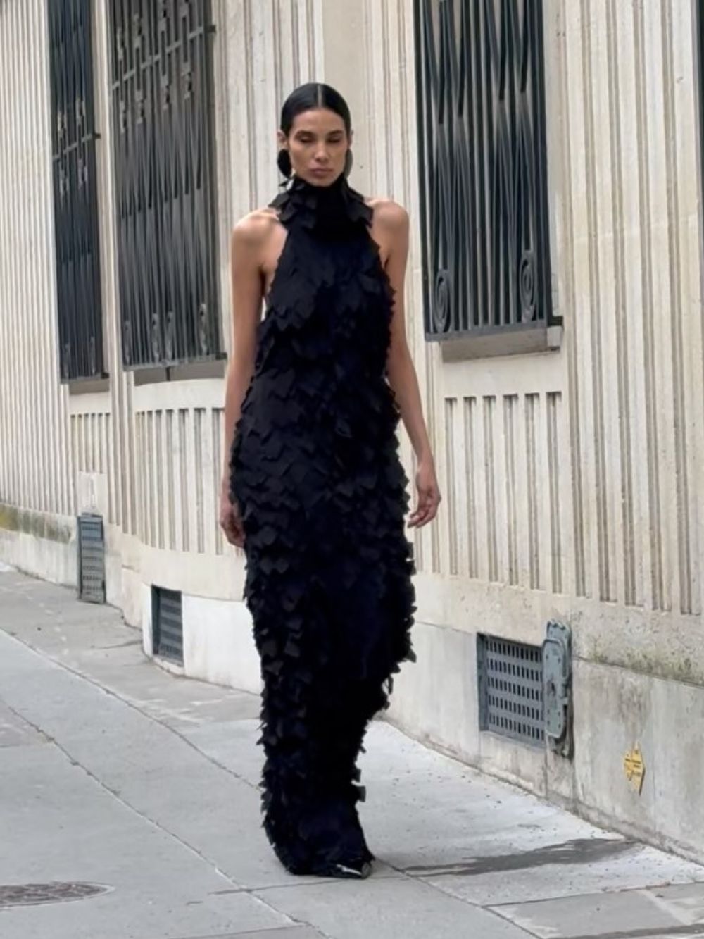 Melba Black Halter Maxi Dress - OWNCI
