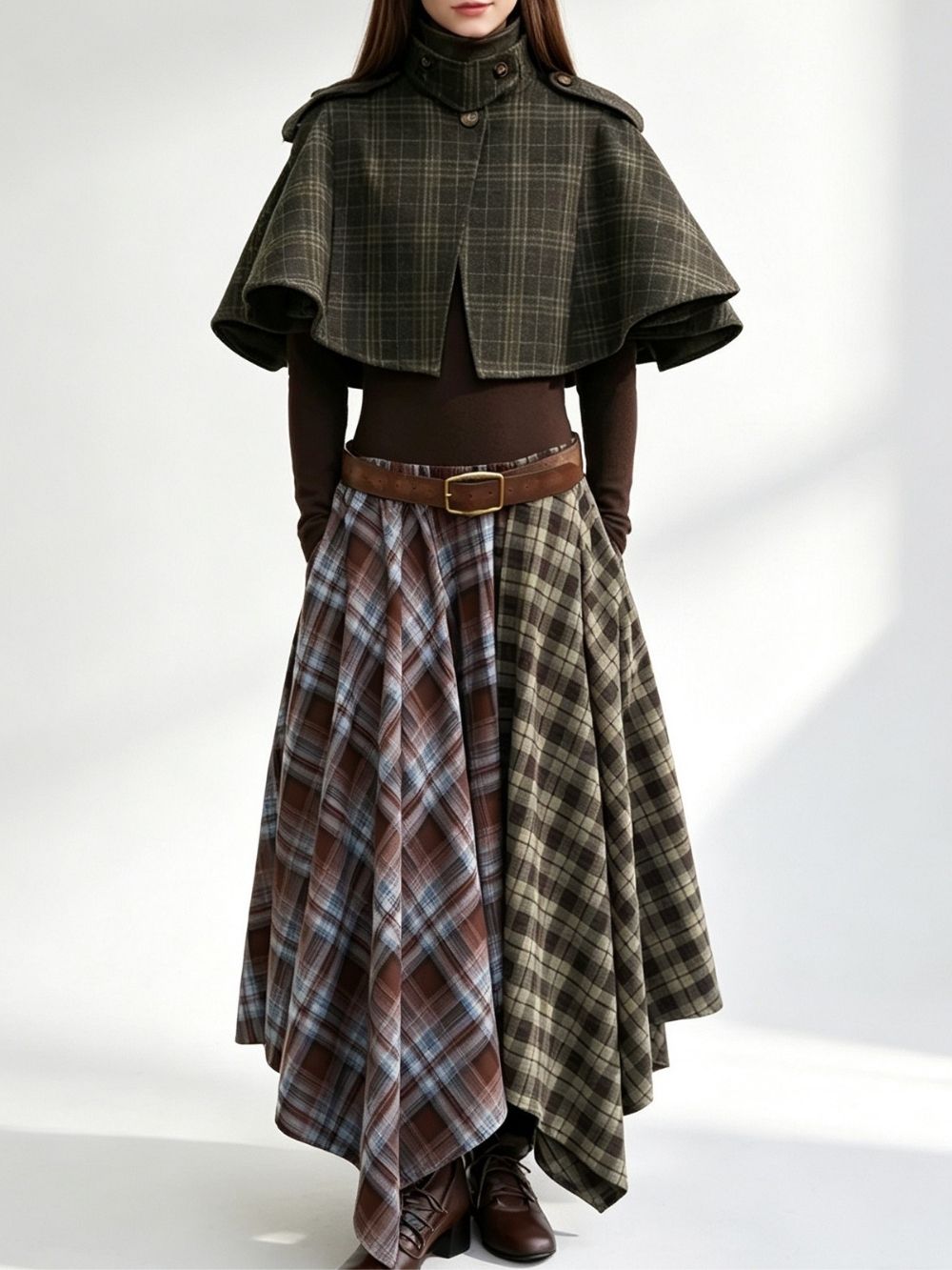 Mayuri Check Pattern Shawl - OWNCI