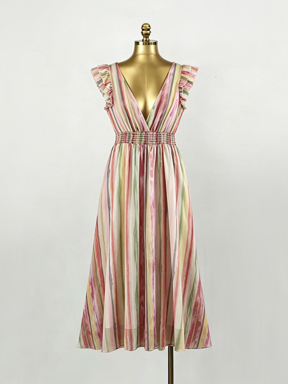 Mavi Striped Midi Dress - OWNCI Mavi Striped Midi Dress - OWNCI