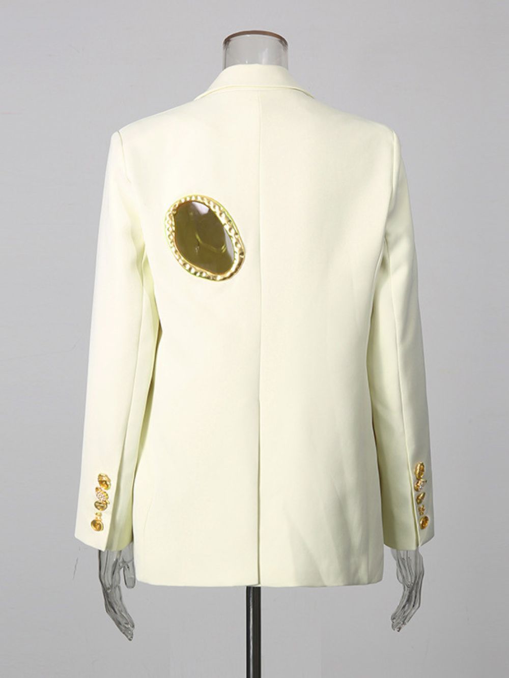 Michiko Metal Hollowed-Out Blazer - OWNCI Michiko Metal Hollowed-Out Blazer - OWNCI