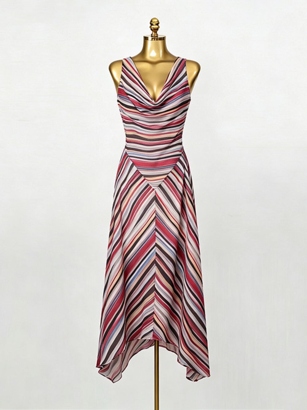 Mave Sleeveless Stripe Maxi Dress - OWNCI Mave Sleeveless Stripe Maxi Dress - OWNCI